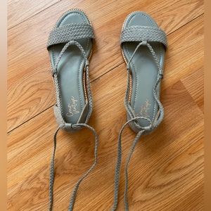 Crown Vintage Blue Braided Gladiator Sandals